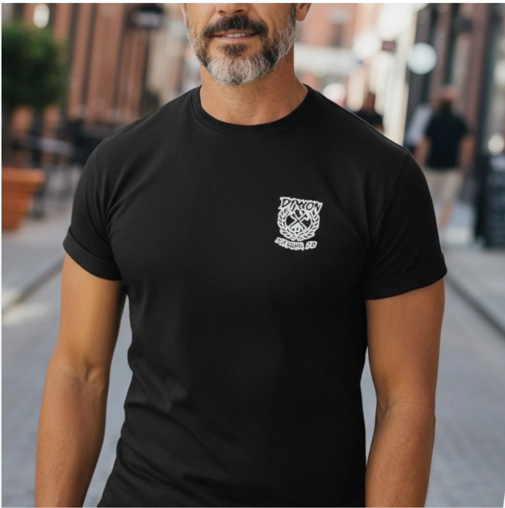 DIXXON Sturgis SD Grey Sketchy Crest Black Men's T Shirt Biker Moto New XL